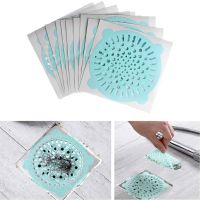 【CC】 10PC Disposable Floor Drain Sticker Hair Filter Waste Sink Strainer Non-woven fabric Cleaning Paper Supply