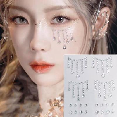 hot！【DT】✌♈﹍  Face Eyeshadow Stickers Jewels Decoration Adhesive Brow Makeup
