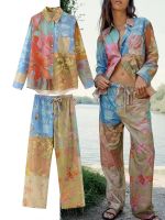 【DT】hot！ New Print Pants Sets 2023 Beach Sleeve Shirts Pieces Outfits