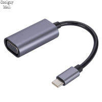 USB C ถึงหัวแปลงสายวีจีเอ Type C เป็น VGA Converter สายอะแดปเตอร์สำหรับการเล่นหน้าจอฉายเครื่องโปรเจ็คเตอร์จอทีวี