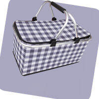 Insulated Basket Portable Folding Thermal Insulation and Cold Preservation Picnic Basket for Outing Family