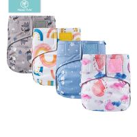 Happyflute Fast Dry Hook&amp;Loop Bamboo Charcoal Pocket Diaper Reusable Nappy Ecological Cloth Diaper Fit 3-15kg Baby Cloth Diapers