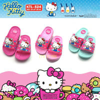 ?พร้อมส่ง?Sanrio Hello Kitty แท้?%  รุ่น KTL-524 รองเท้าเด็กผู้หญิง รองเท้าแตะ คิตตี้  ไซส์ 24-35