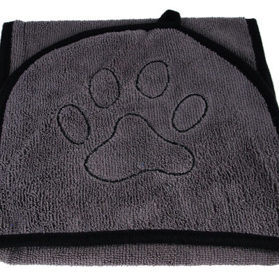 Pet Dog Cat Bath Towel Microfiber Super Absorbent Pet Drying Towel Blanket with Pocket Pet Supplies Care and Grooming