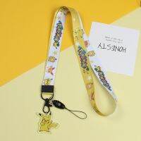 Pokemon Pikachu Ponsel Lanyard Crossbody Lanyard Liontin Tali Bahu Lanyard Panjang Kunci Antihilang Tali