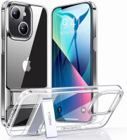 TORRAS MoonClimber Compatible for iPhone 13 Case, [6X Military Drop Shockproof][3 Stand Way] Slim Hard Kickstand Protective Clear Compatible for iPhone 13 Case, Clear