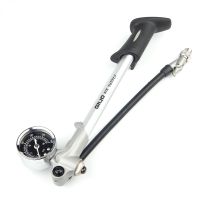 Foldable 300psi High-pressure Bike Air Shock Pump with Lever Gauge for Fork Rear Suspension Mountain Bicycle