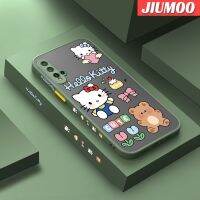 เคส JIUMOO สำหรับ Huawei P20 Lite 2019 Nova 5 Pro Nova 5i Pro การ์ตูนน่ารักลาย Hello Kitty บางดีไซน์ใหม่มีน้ำค้างแข็งโปร่งใสกันกระแทกเคสมือถือแข็งปลอกซิลิโคนคลุมทั้งหมดป้องกันกล้องนุ่ม