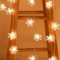 1 PCS 96 LED Snowflake String ไฟ LED String ไฟสำหรับคริสต์มาสฮาโลวีนปีใหม่ตกแต่งบ้าน EU Plug-A