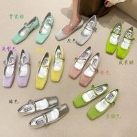 Small square flat Mary shoes 2022 new French word buckle restoring ancient ways with shallow mouth thick documentary female