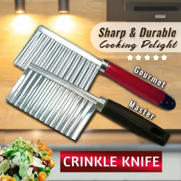 French Fries Cutter Potato Slicer Wavy Knife Wave Chopper Serrated Crinkle  Chipper Slicing Chips Making Tool Vegetable Fruit