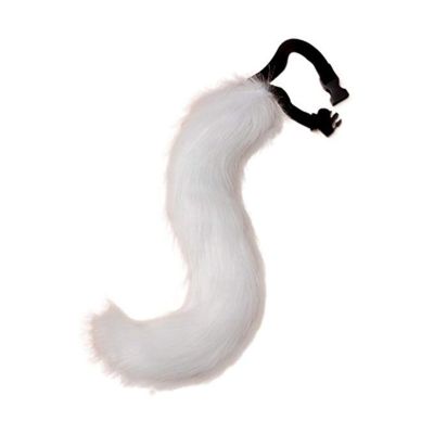 Faux Fur Animal Bendable Tail for Adult Teen Adjustable Furry Wolf Dog Halloween Christmas Cosplay Costume Party Props