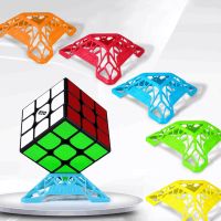 Magic Cube Stand Multicolor Mini Speed Cube Puzzle Tripod Plastic Cube Base Holder Early Educational Learning Toys Gifts Brain Teasers