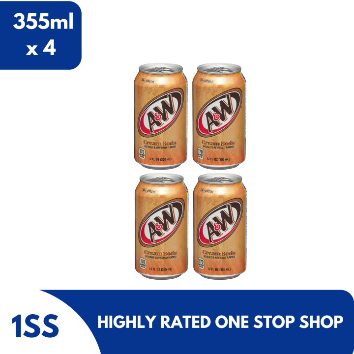 A&W Cream Soda, 355ml set of 4 Lazada PH