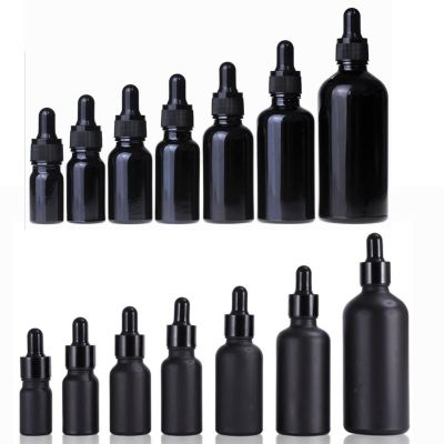 【CW】 10X Frosted Glass Dropper Bottle Oils 5ml to 100ML Matte Dripper Refillable