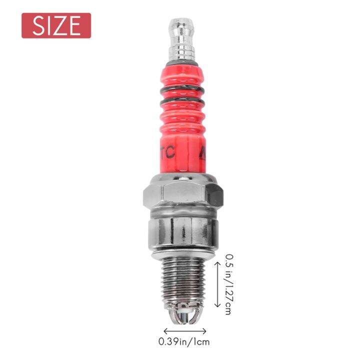 pack-of-2-racing-3-electrode-spark-plug-a7tc-for-50cc-110cc-125cc-150cc-atv-scooter-dirt-bike-go-kart