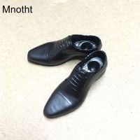 Mnotht 1/6 Male Solider Black Leather Shoes Model For 12in Figures With Feet Model l30 ✖▽