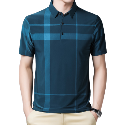 HOT11★BROWON Brand Short Sleeved T-shirt Men 2023 Summer Thin Fashion Anti-wrinkle Cal T Shirt Men Slim Fit Turn-down Collar Tshirt