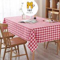 ☃ 【Y T Home】Disposable Red Checkered Tablecloth Party Weddings Home Decoration