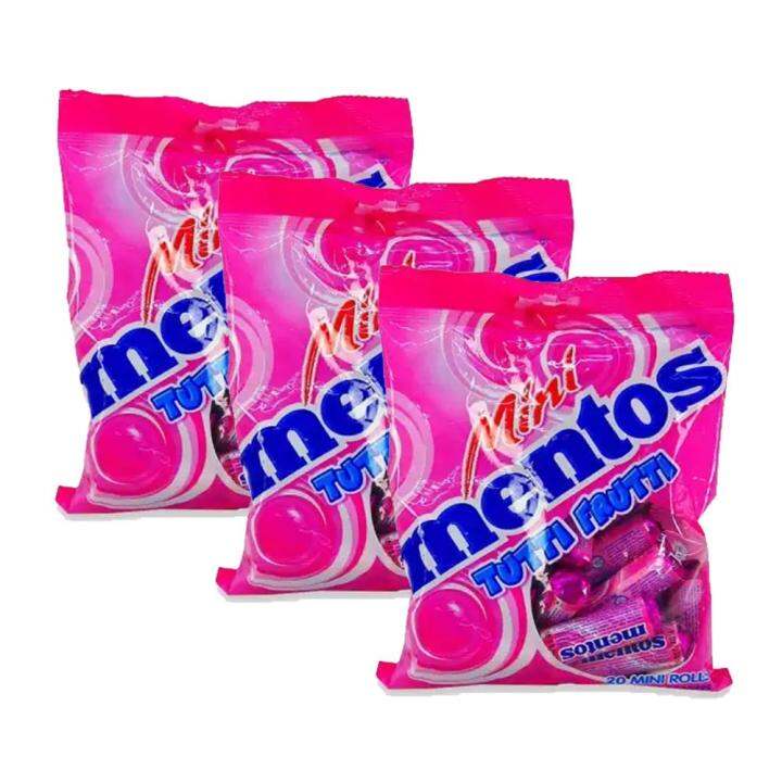 Mentos Mini Rolls Tutti Frutti 3 Pack (20's per pack) | Lazada PH