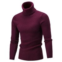 2023 Winter Men Warm Turtleneck Sweater Mens Rollneck Warm Knitted Sweater Keep Warm Men Casual Jumper Knit Woolen Sweater