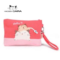 Kara Cat Genuine Cartoon Cute Ladies Wrist Mate40 Apple 13Promax Mobile Phone Bag Canvas Coin Bag 【OCT】