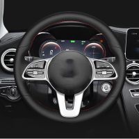 Car Steering Wheel Cover Artificial Leather Hand Sewing Customized Non-Slip For Benz Clase A W177 Clase B W247 C W205 CLS Steering Wheels Accessories