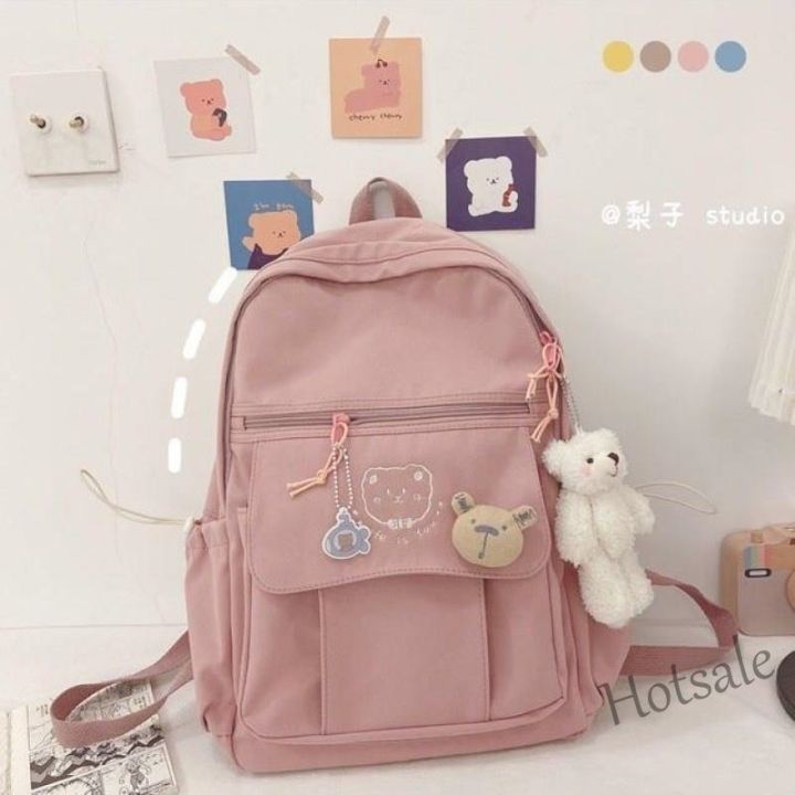 hot-sale-c16-tscfashion-harajufeng-schoolbag-female-ins-super-fire-college-style-cute-girl-canvas-bag-korean-ulzzang-soft-girl-backpack