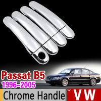 สำหรับ VW P Assat B5 B5.5โครเมี่ยมจับปกตัดชุดโฟล์คสวาเกน1996-2005ซีดานเกวียน2003อุปกรณ์เสริมในรถยนต์สติกเกอร์รถจัดแต่งทรงผม