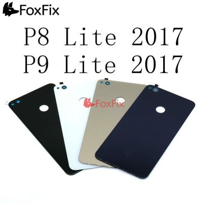 สำหรับ P8 Lite 2017 P9 Lite 2017ฝาหลังกระจกปลอกหุ้มช่องหลังแผงเคสสำหรับเปลี่ยน + กาว PRA-LA1 PRA-LX3 PRA-LX1