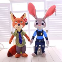 2ชิ้น/ล็อตซูโทเปียจูดี้ Hopps ตุ๊กตาหนานุ่ม40ซม. น่ารักนิคไวด Rait Plushie ตุ๊กตานิ่มลายการ์ตูนตุ๊กตาสัตว์จำลองสำหรับของขวัญเด็ก