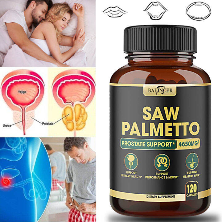 Saw Palmetto Supplement / 4650 mg / 120 Capsules / Prostate and Urinary Tract Health / DHT for