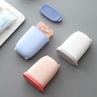 Silicone Portable Soap Dish Waterproof Case Container Cute for Outdoor Sealing Storage Box Travel Organizer Bathroom Products Soap Dishes