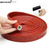 ▬❣☊ High Temperature Resistant Fiberglass Tube Silicone Resin Coated Glass Fiber Braided Fireproof Sleeve Fire Retardant Casing Pipe