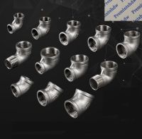 2Pcs/Lot 304 Stainless Steel Cast 1/4 1/2 3/4 1 Elbow 45 90 Degrees Connector Pipe Fitting Male Female Thread Reducer