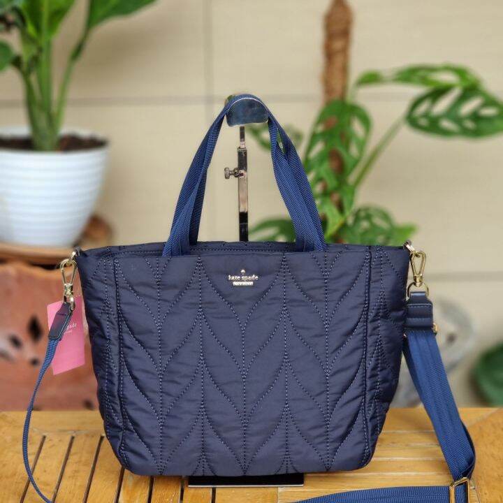 Kate Spade Ellie Quilted Ladies Tote Bag Navy Blue Lazada Ph 2429