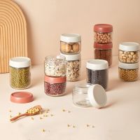 【LZ】☄  Vidro simples selado armazenamento jar cozinha diversos recipiente de armazenamento de grãos multifuncional tanque de armazenamento de alimentos