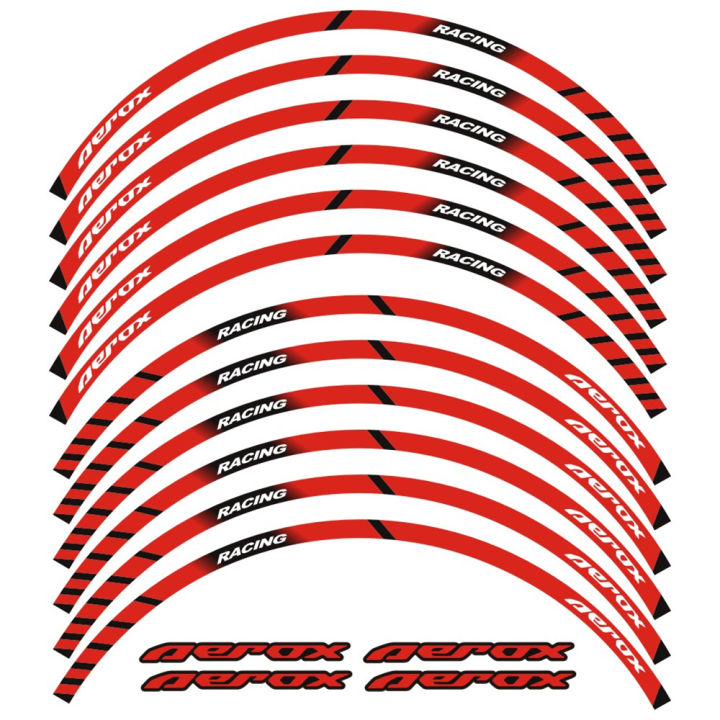 รูปลอกลายสติกเกอร์แต่งล้อมอเตอร์ไซค์ล้อยางชิ้นส่วนโมโตรถจักรยานยนต์อุปกรณ์เสริมอะไหล่14-14-นิ้วสำหรับ-yamaha-aerox-155-aerox155-nvx155-nvx-155
