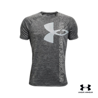 Under Armour UA Boys Tech™ Split Logo Hybrid Short Sleeve อันเดอร์ อาเมอร์ เสื้อเทรนนิ่ง สำหรับเด็กผู้ชาย รุ่น