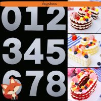 FAY Bakeware Cake Stencil DIY Cake Cookies Cutter Alphabet Cake Mold Cake Decorating Tools PET Plastic 0-8 Number Baking Accessories Fondant Mould