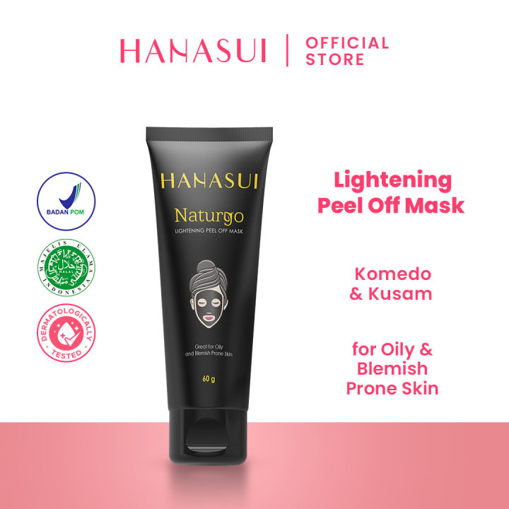 Hanasui Naturgo Peel Off Mask Black Tube | Masker Hanasui Mengencangkan ...