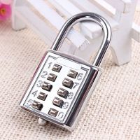 XHLXH Safe Silver Tools Luggage Padlock Home Password Code Travel Suitcase Lock Digit Lock