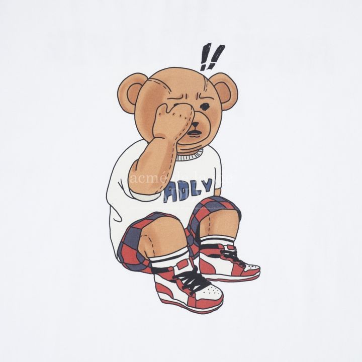 แท้100-adlv-เสื้อยืด-ผลิตในเกาหลี-graphic-check-pants-bear