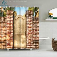 【CW】❣▫  Abstract Door Curtain Shower Curtains Waterprooof Polyester Frabic with Hooks