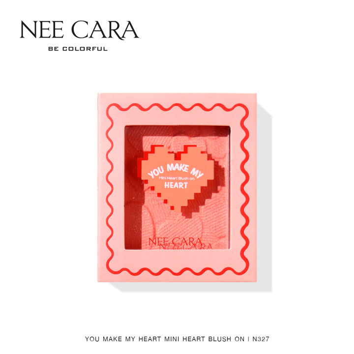 nee-cara-นีคาร่า-บลัชออน-ปัดแก้ม-บลัชออนชิมเมอร์-เนื้อละเอียด-n327-mini-heart-blushon