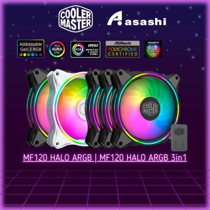 Cooler Master MasterFan MF120 HALO ARGB / MF120 HALO ARGB 3 in 1 Casing ...