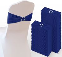 【lz】►℡✎  Poliéster Spandex Chair Cover Premium Stretch Banda Decorativa com Fivela Slider para Festa de Casamento Banquete 20pcs