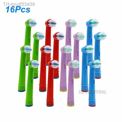 ⊕☫ Cabeças de escova dentes elétrica infantil 16 peças para oral b tabletes pro-health stages interclean white clean 3d excel profissional
