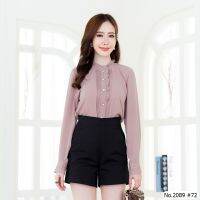 เสื้อแขนยาวสีพื้น Maristar Style No : 2089 Solid Long Sleeve Blouse Fabric : Polyester 100% ใส่ง่าย สวมสบาย ใส่ได้ทุกโอกาส