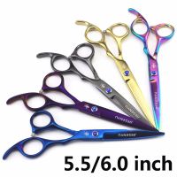 New Profissional Hairdressing Scissors Hair Cutting Scissors Set Barber Shears High Quality Salon 5.5/6.0inch color BLACK